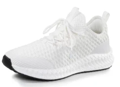 Schnür-Sneaker aus strukturiertem Textilmaterial