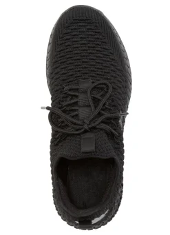 Schnür-Sneaker aus strukturiertem Textilmaterial