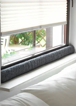 Schurwoll-Zugluftstopper für Fenster
