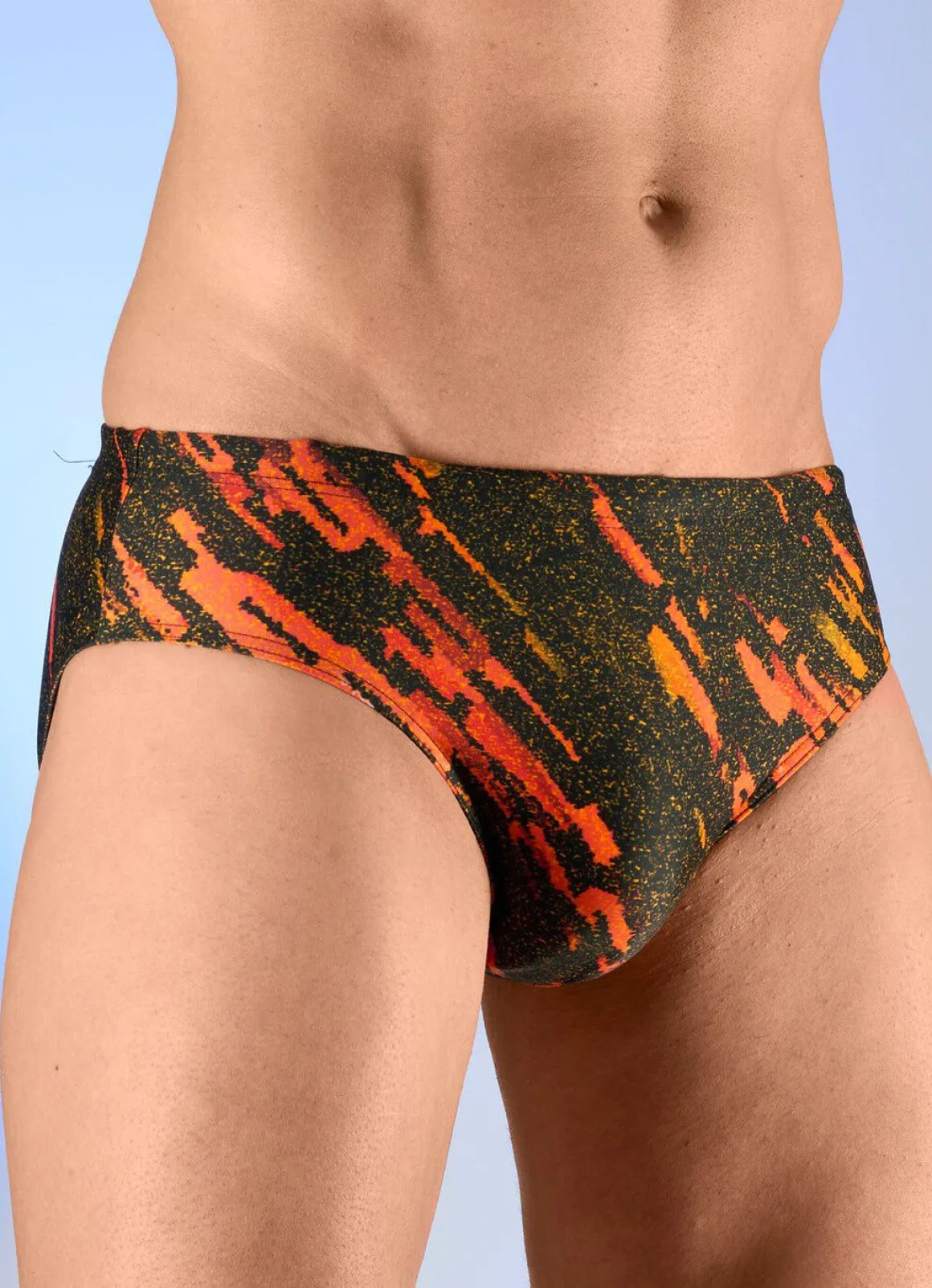 Schwab Badehose in Slipform mit buntem Druckdessin