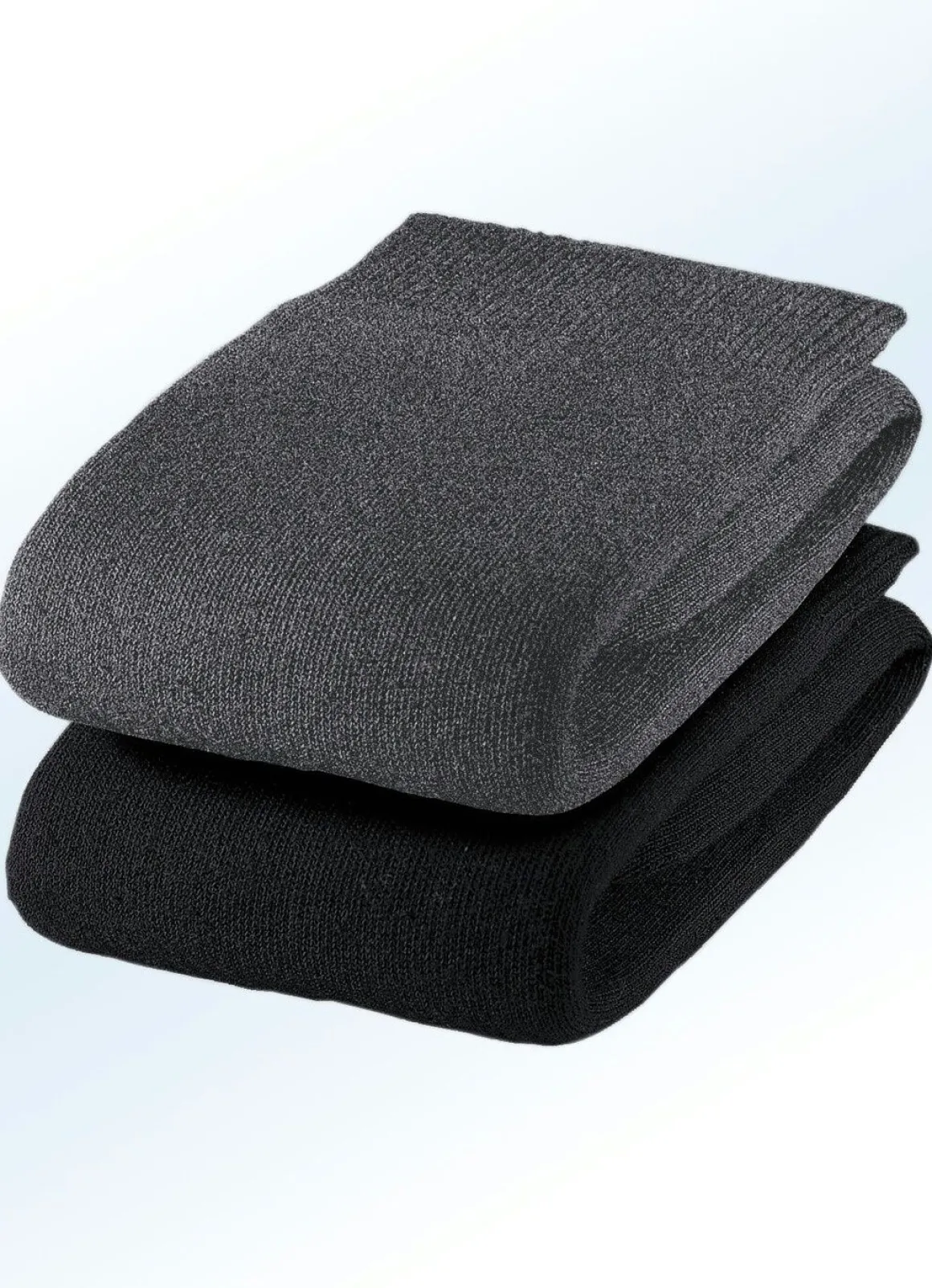 Sechserpack Socken mit druckfreiem Softrand, uni und meliert