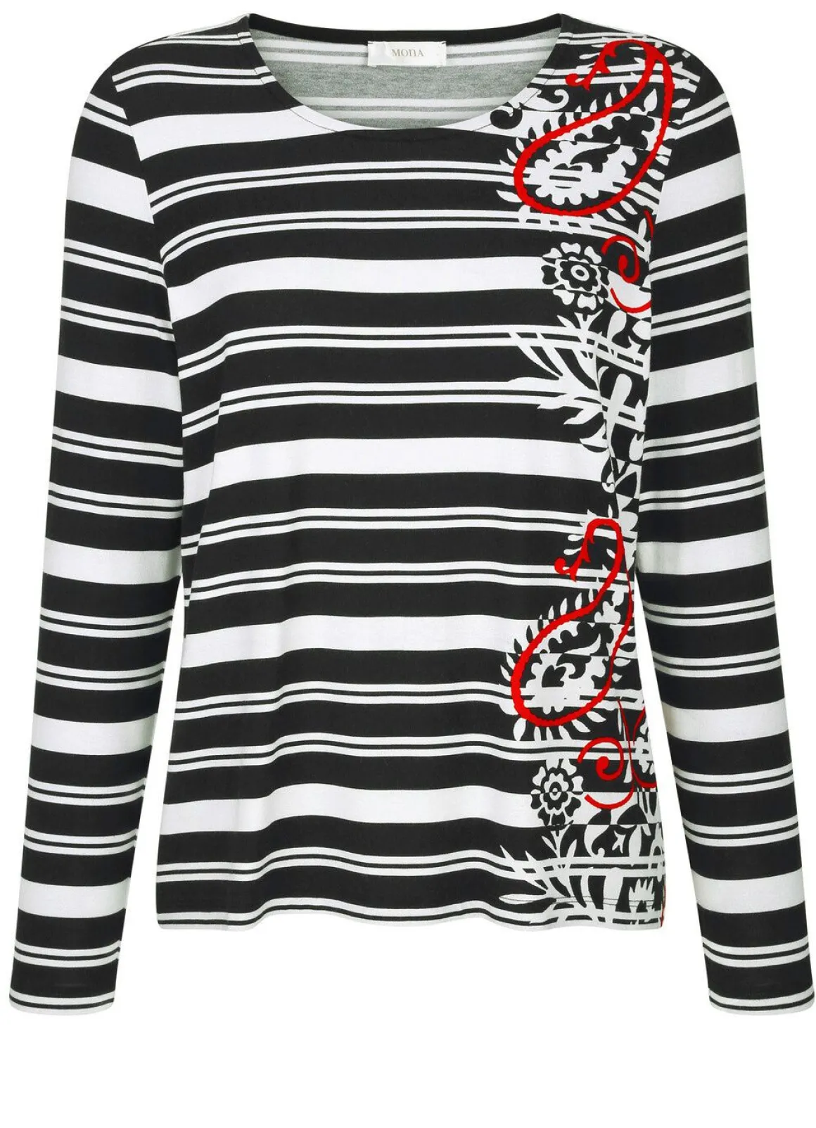 Shirt mit roten Farbakzenten