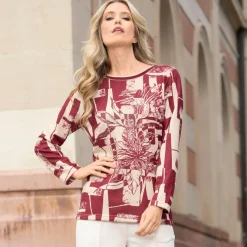 Shirt Allover-Druck und Zierplättchen