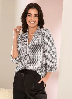 Shirt mit Glanzeffekt