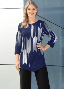 Shirt mit Kontrastdruck