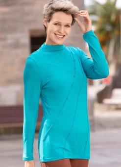 Shirt mit modischem Halsausschnitt in 2 Farben