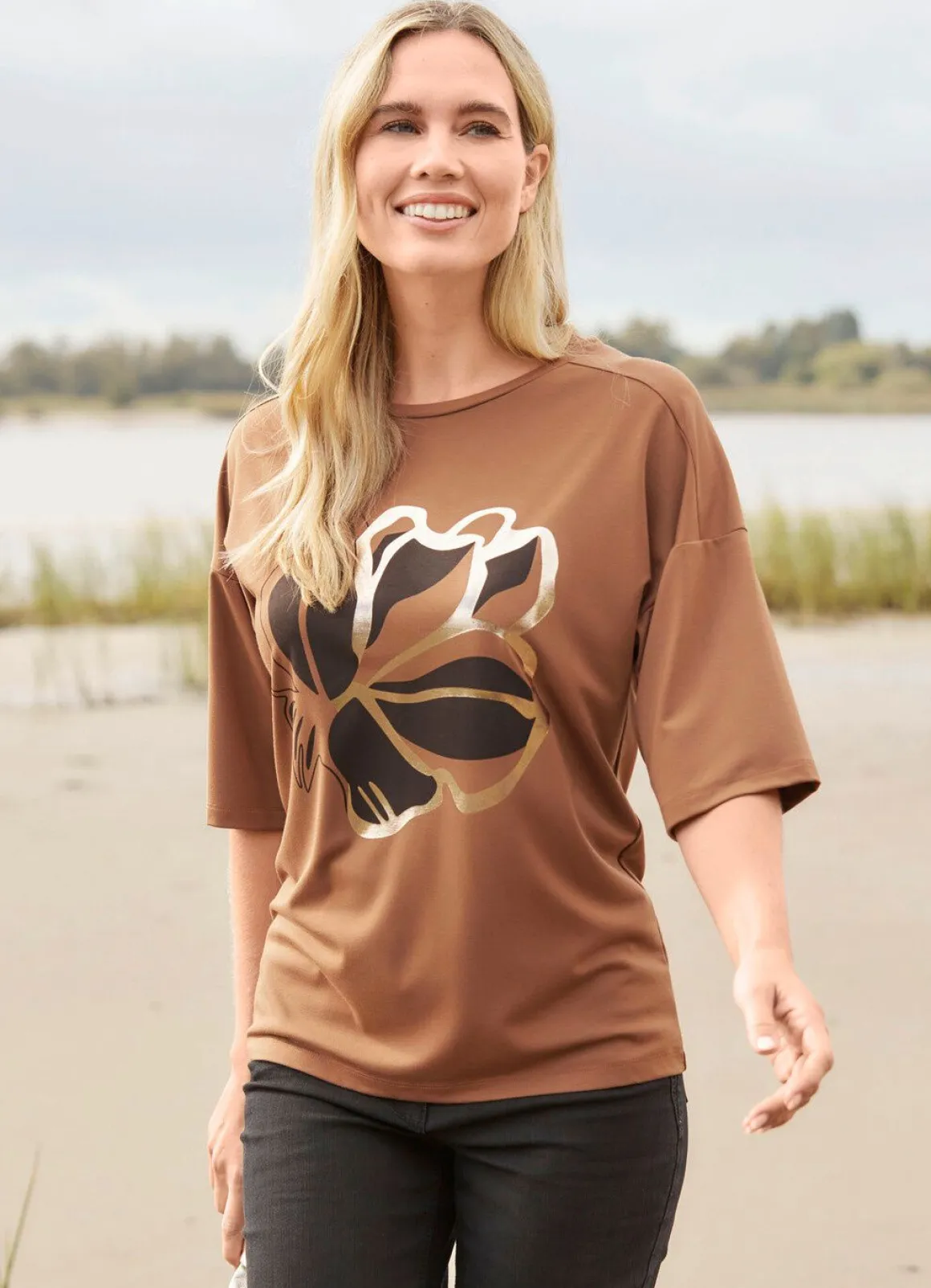 Shirt mit Motiv-Druck