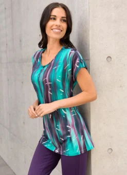 Shirt mit silberfarbenem Foliendruck