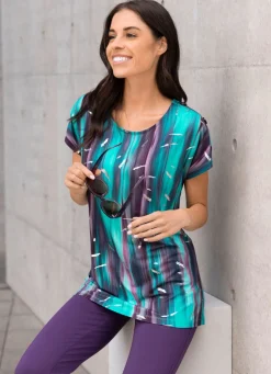 Shirt mit silberfarbenem Foliendruck