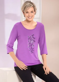 Shirt mit Strasssteinen in 2 Farben