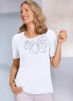 Shirt mit Strasszier