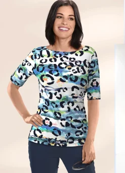 Shirt mit U-Boot-Ausschnitt
