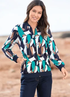 Shirtjacke mit durchgehendem Reißverschluss