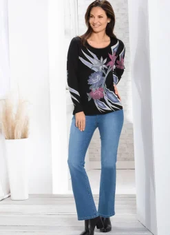 Shirt mit Tüll-Abschluss am Ausschnitt