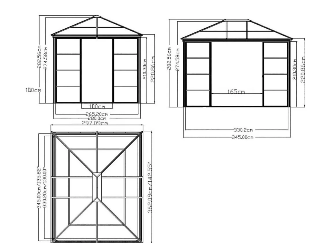 SOJAG Aluminium Pavillon Castel in edlem Bronzeton