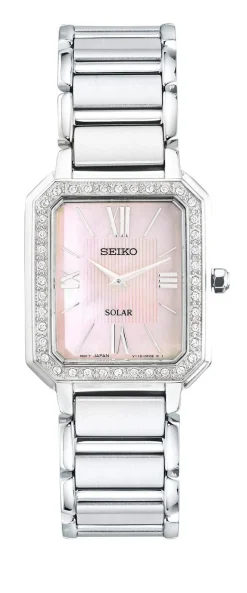 Solar-Damenuhr mit Swarovski-Kristalle