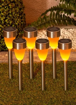 Solarstecker mit Flackereffekt, 6er-Set