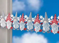 Stangendekoration aus echter Plauener Spitze