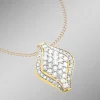 Stark ausgefasster Anhänger mit Brillanten