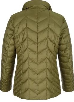 Steppjacke mit Reißverschluss unter der Druckerleiste