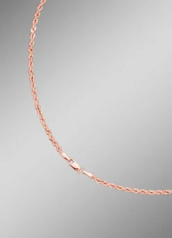 Stilvolle Kordel-Halskette in Roségold