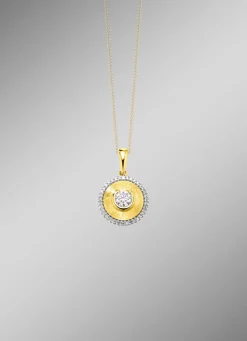 Stilvoller Anhänger mit Brillant und Diamanten
