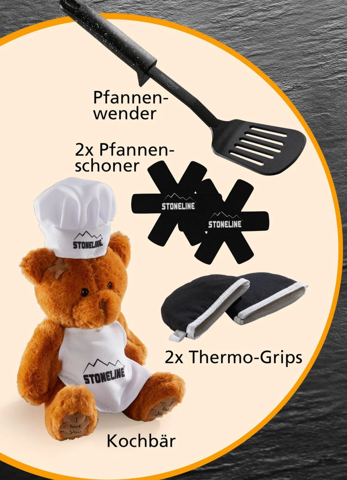 STONELINE® Kochtopf-Set, 15-teilig