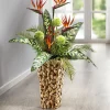 Streliziengesteck in Vase