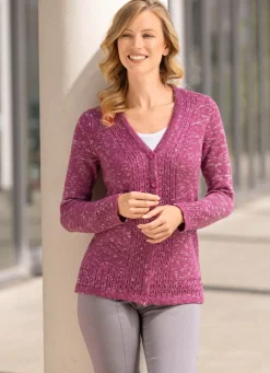 Strickjacke aus Melangegarn
