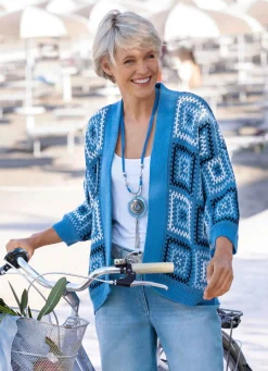 Strickjacke in Jacquard-Dessin