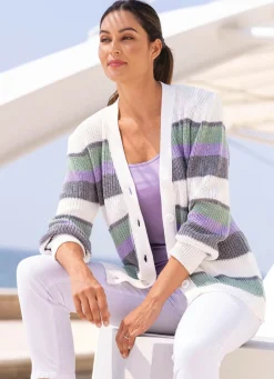 Strickjacke in Perlfang