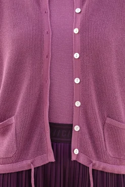 Strickjacke mit Bindebänder