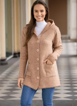 Strickjacke mit Kapuze