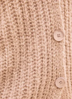 Strickjacke mit Paillettengarn