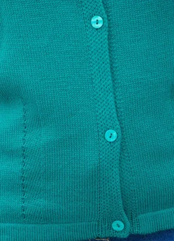 Strickjacke mit Raffungen