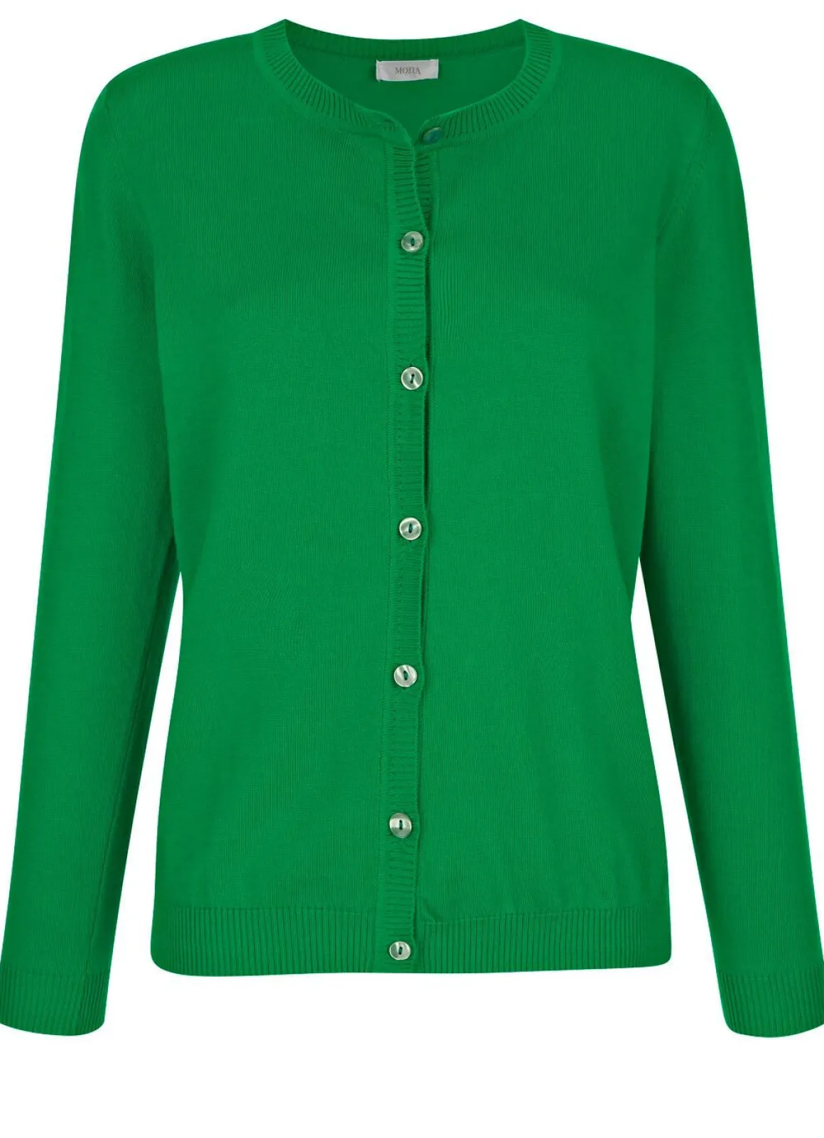 Strickjacke mit rundem Halsausschnitt