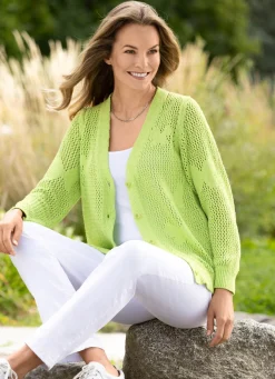 Strickjacke mit Schmetterling-Dessin