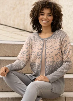 Strick-Twinset in Jacquard-Dessin