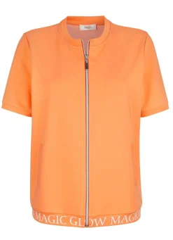 Sweatjacke mit Rippenbündchen