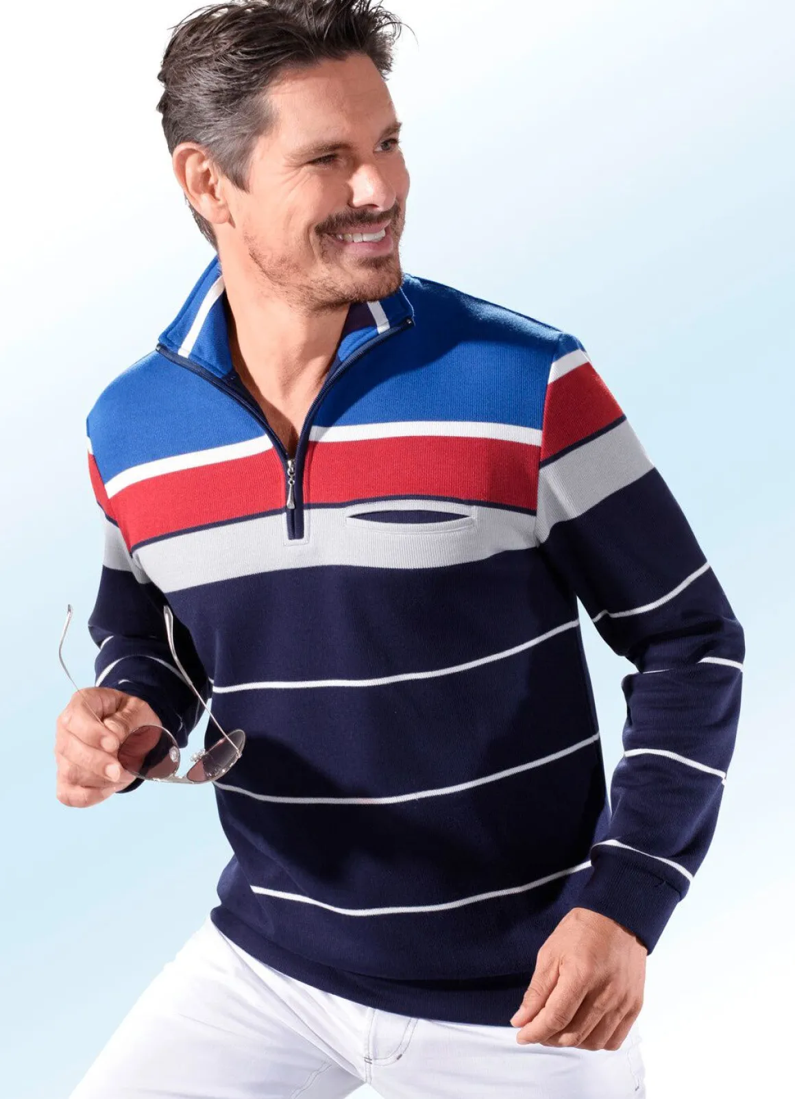 Sweatshirt mit Brusttasche