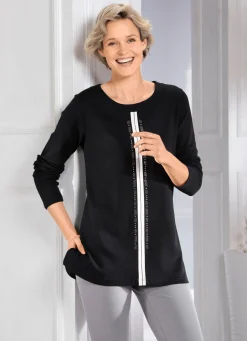 Sweatshirt mit kontrastfarbenem Zierband