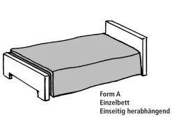 Tagesdecke mit Volantabschluss