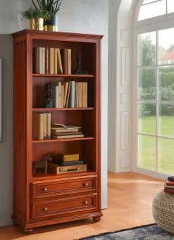 Teilmassiver Bücherschrank im Used-Look