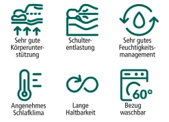 TESTSIEGER Mehrzonen-Matratze „max foam by fan“