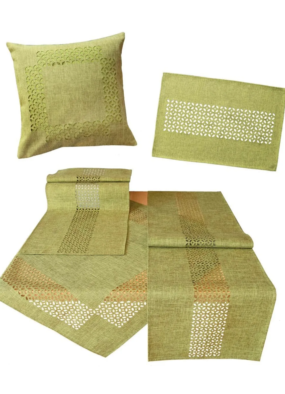 Tischdecke mit dekorativer Lochstanzung