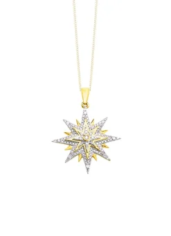 Toller Stern-Anhänger mit Brillanten und Diamanten