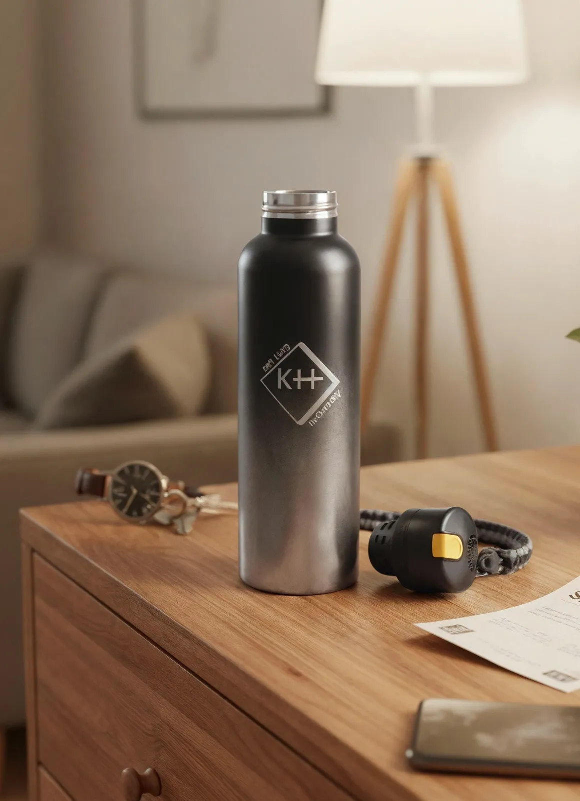 Trinkflasche mit Alarm