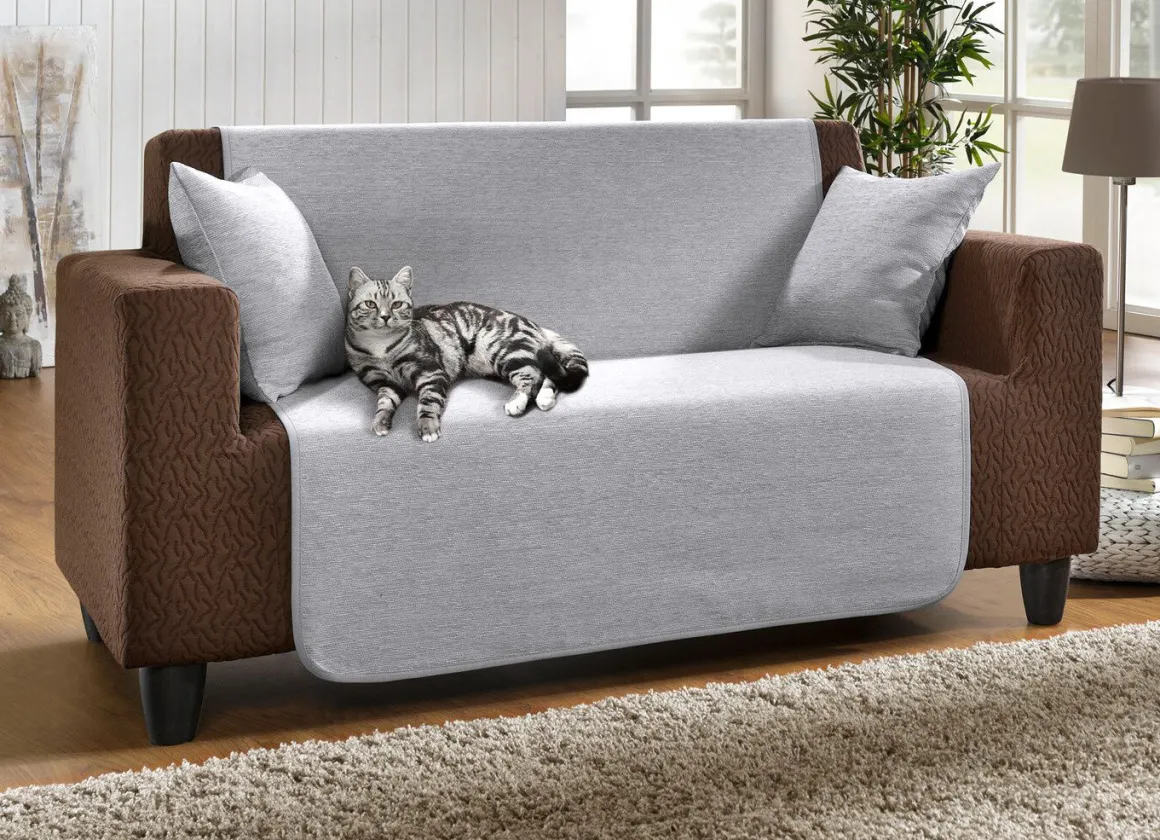 Unempfindliche Sessel-,Couch- und Armlehnenschoner aus Chenille