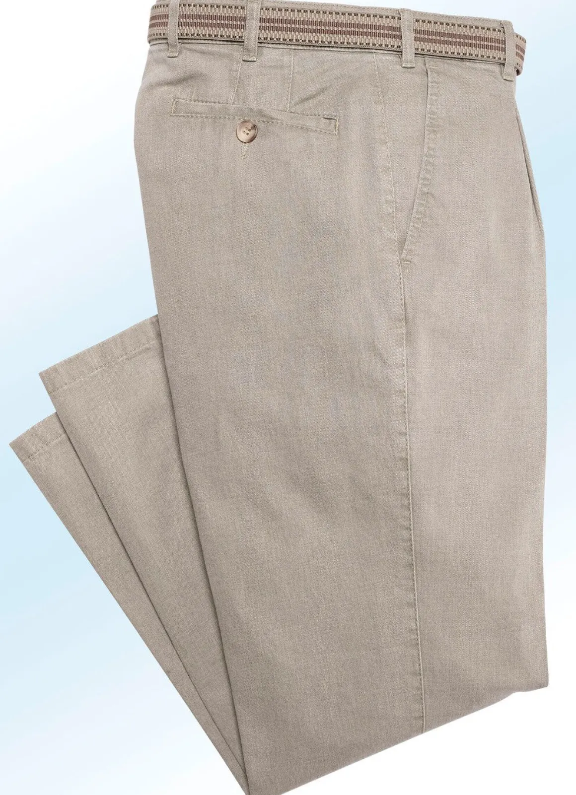 Unterbauch-Jeans mit Bundfalten in 3 Farben