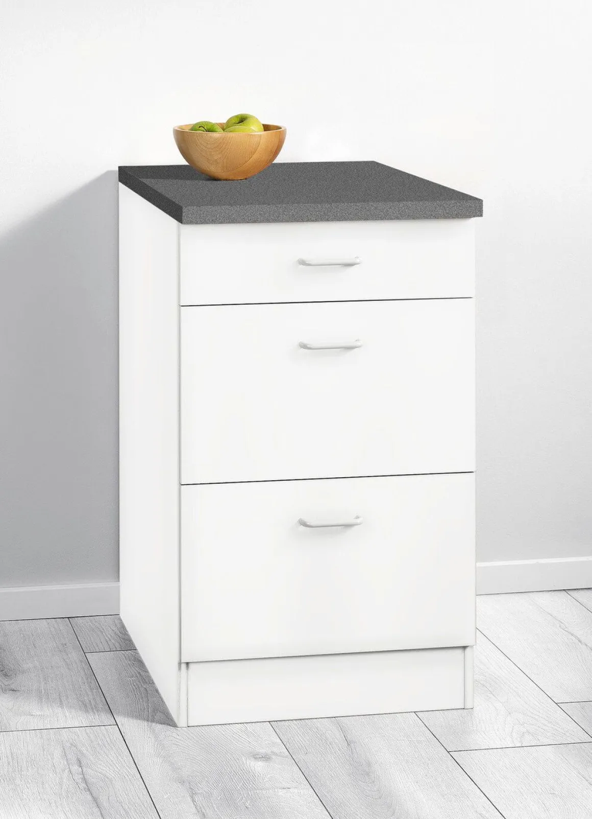 Unterschrank mit 1 Schublade und 2 Auszügen
